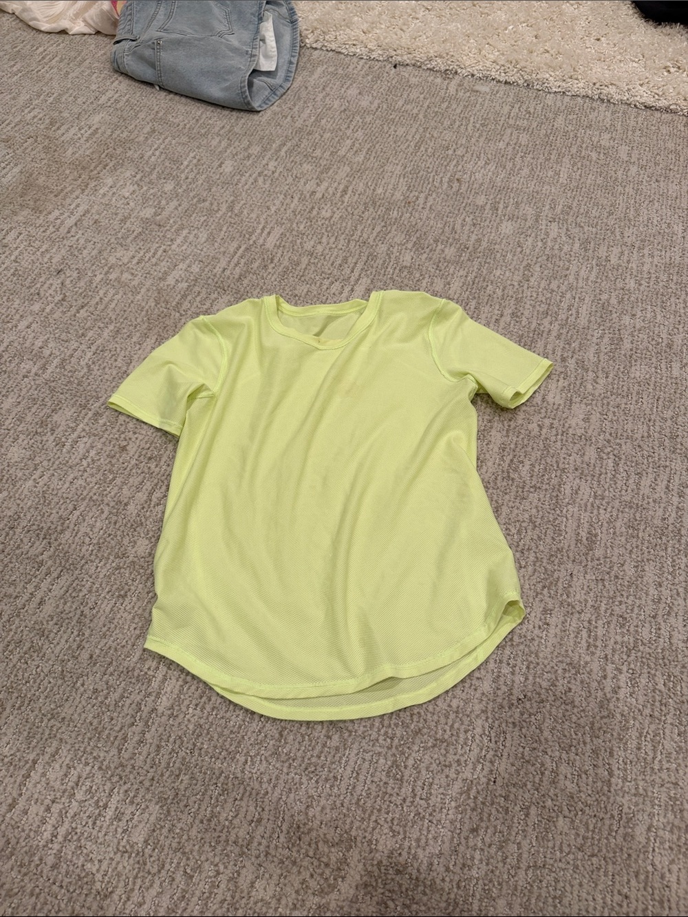 Neon Lime Short Sleeve Athletic Top lululemon